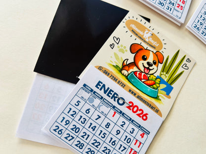 Mini calendarios imantados personalizados