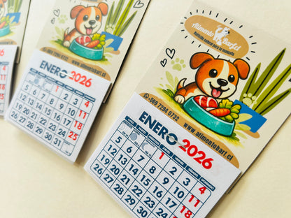 Mini calendarios imantados personalizados