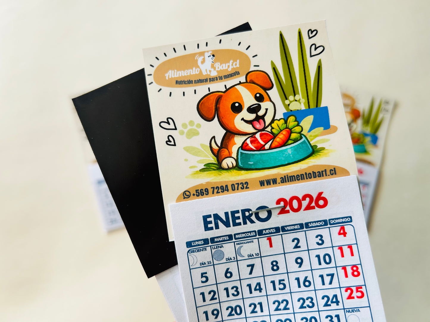 Mini calendarios imantados personalizados
