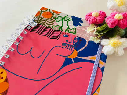 Cuaderno mujer florece